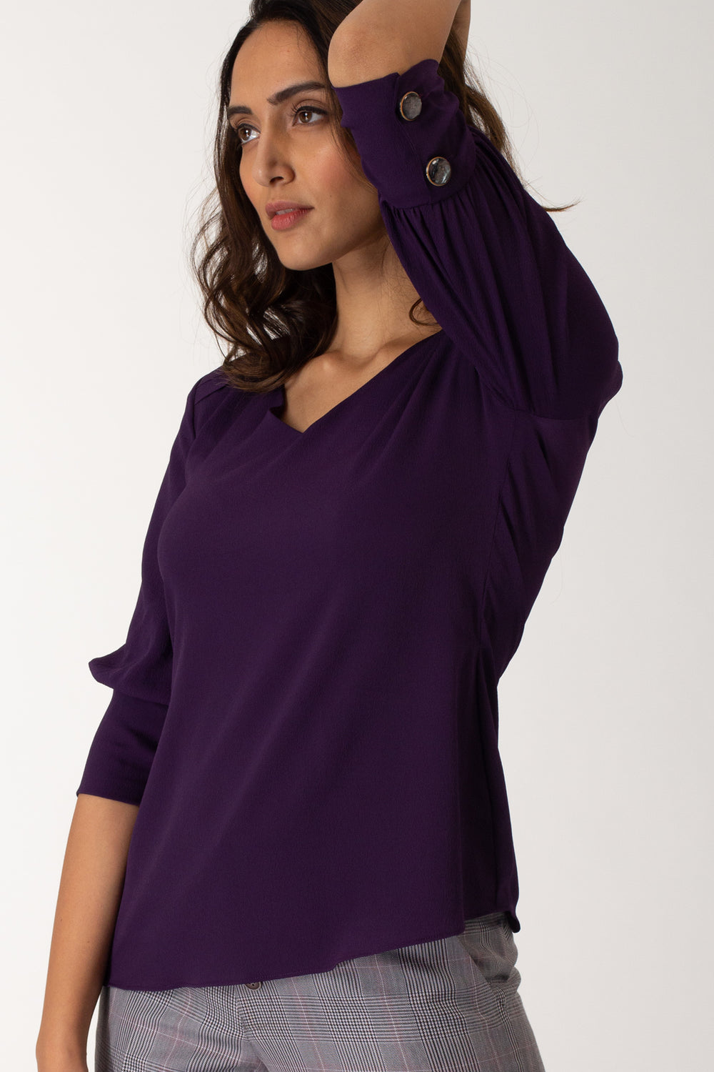 Viola Pleated Shoulder blouse