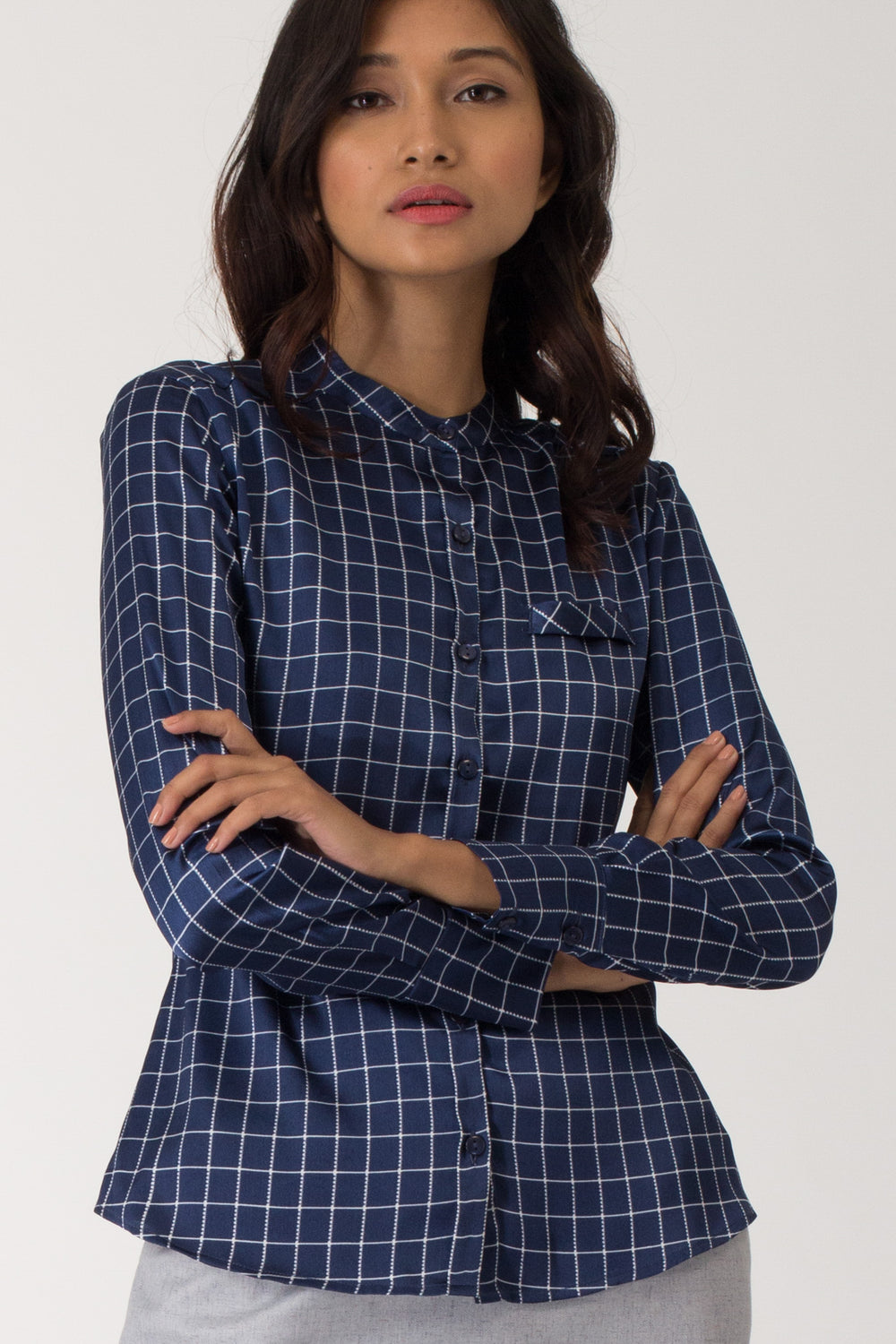 Atlantic Silk-Satin Formal Shirt