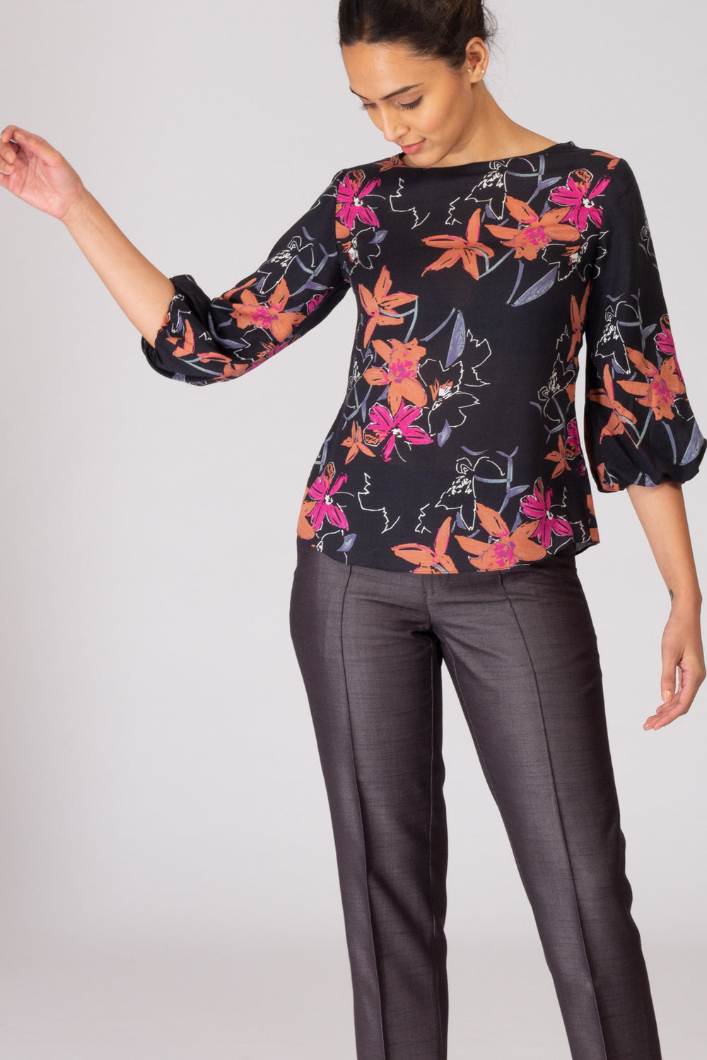 Bruges Blouson Sleeve Top