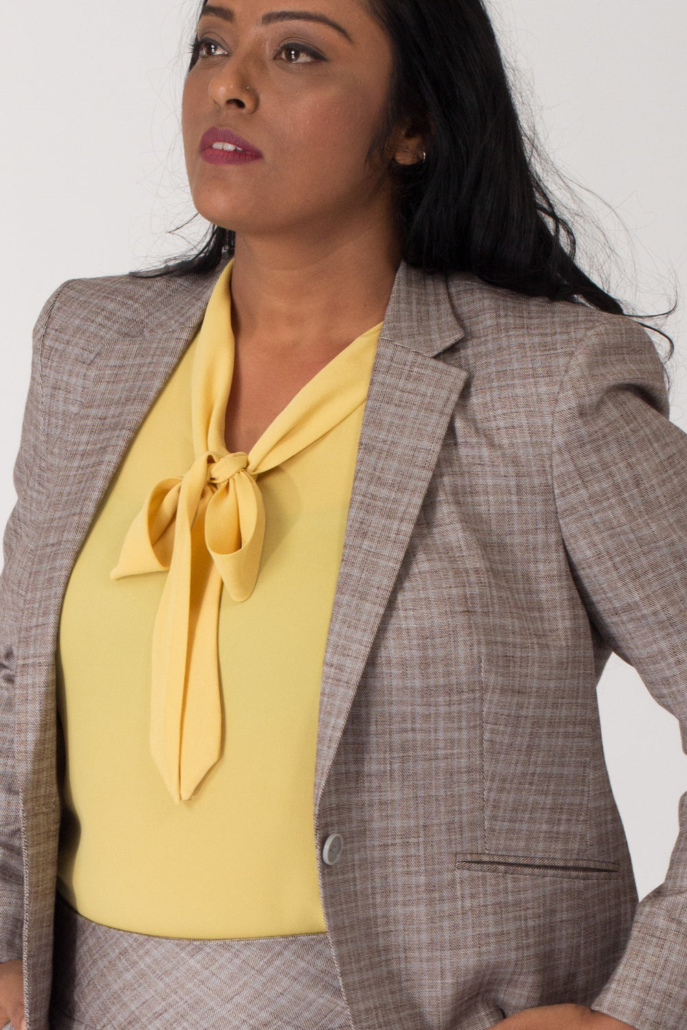 Cotton Formal Blazer for Working Women. Shop for formal business suits and formal trousers, dresses online at www.intermod.in