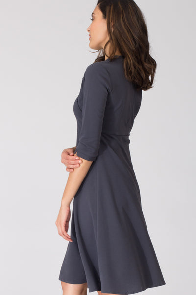 Grey Sun Fit and Flare Dress