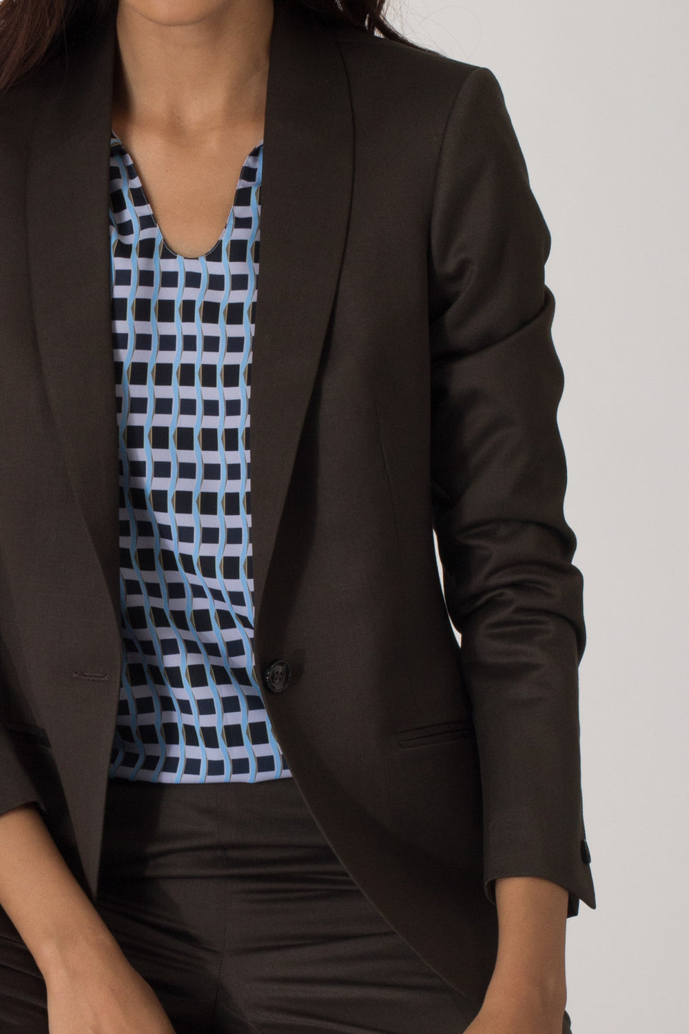 Dark Green Formal Blazer Suit for Working Women. Shop for stylish office suits and professional looks at www.intermod.in