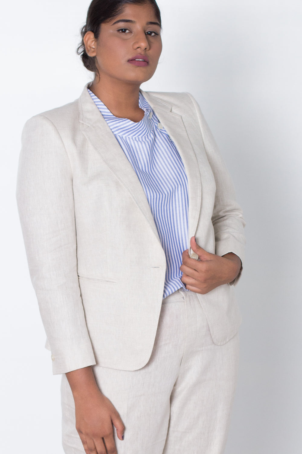 Linen Jacket for Women Intermod Workwear