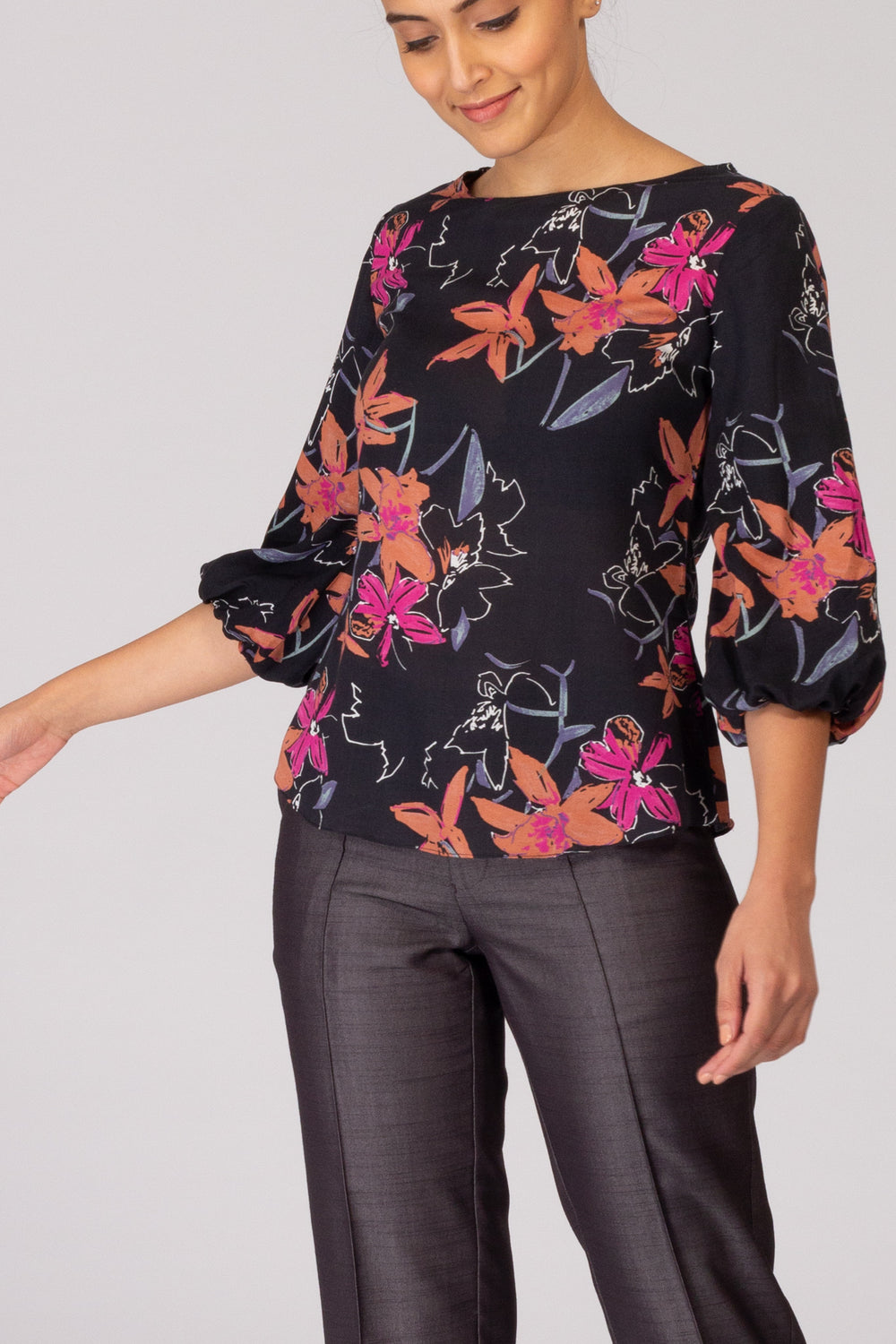 Bruges Blouson Sleeve Top
