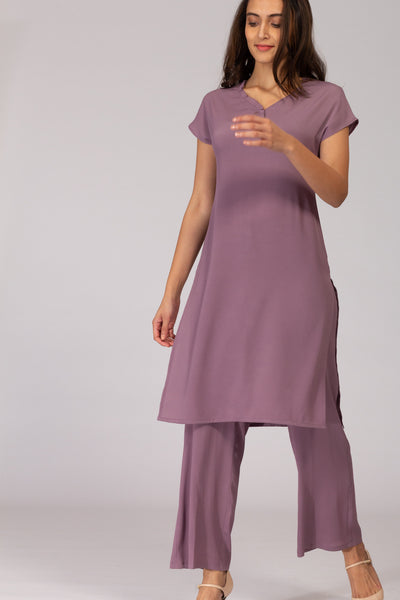 Lila Ruffle Neck Tunic with Pants