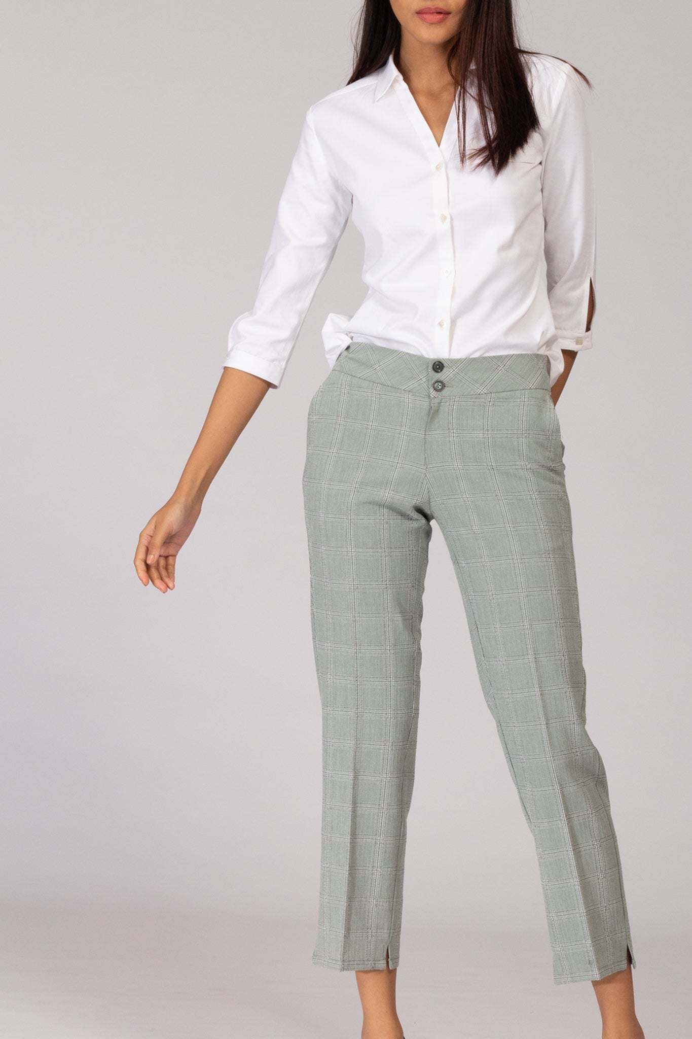 Falls most fashionable pant slightly above the waist wideleg trouser in  an irresistible Donegal herring  Fall outfits for work Work attire women  Work outfit