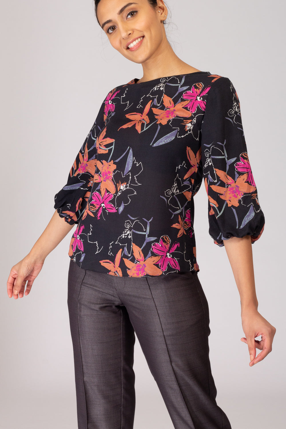 Bruges Blouson Sleeve Top