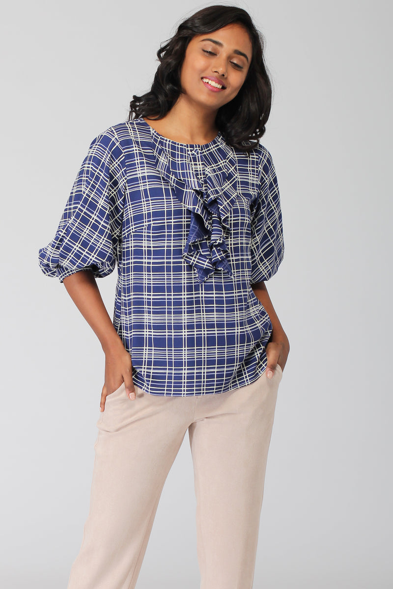 Pacific Ruffle Popover Top