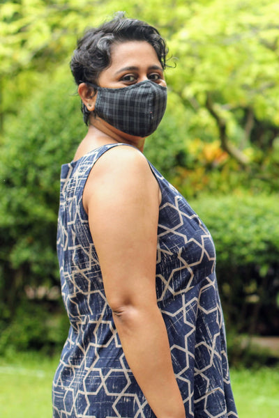 Green Plaid - Two Ply Cotton Mask