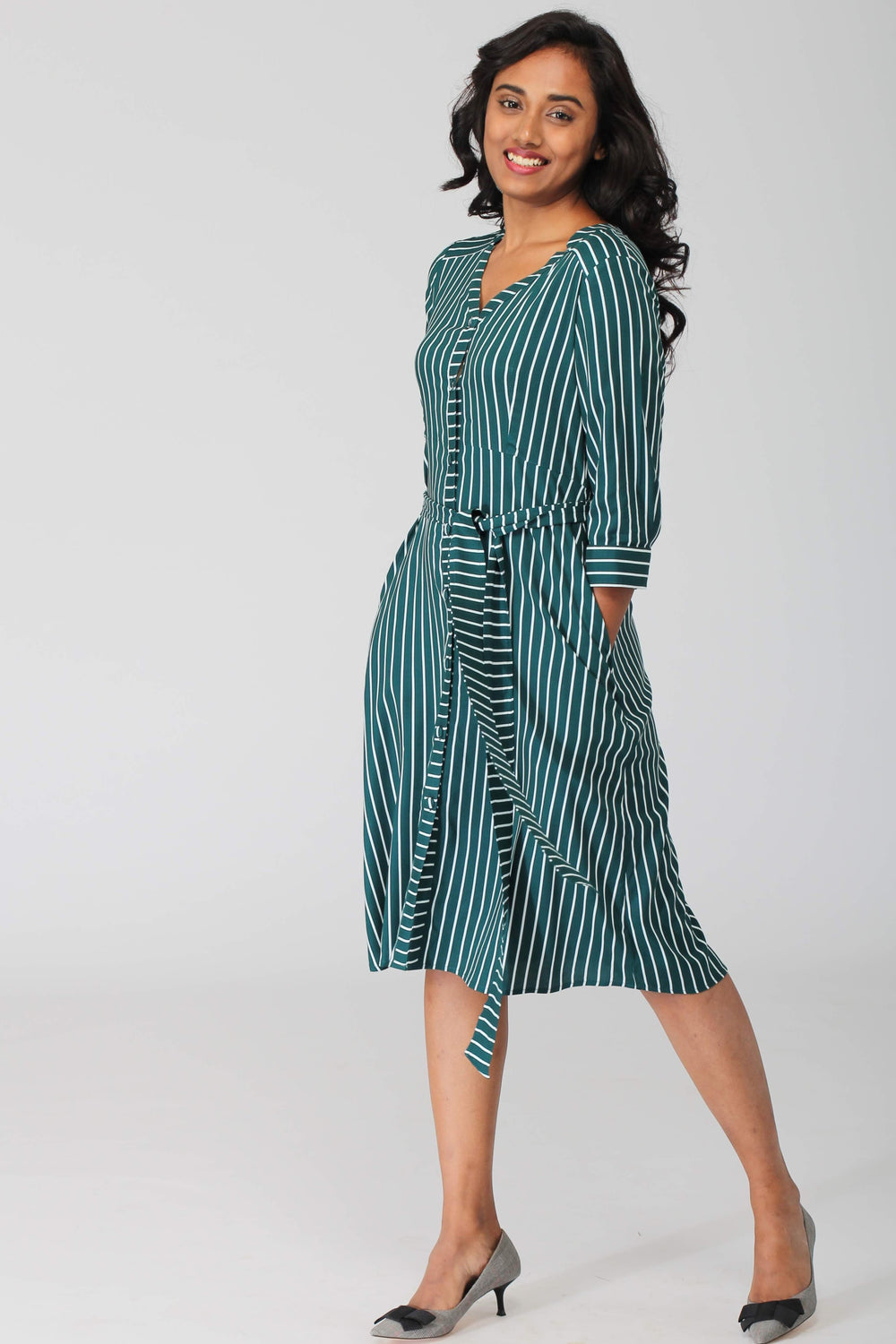 Tokyo A line Shirt Dress with removable belt