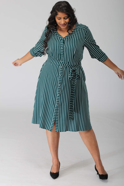 Tokyo A line Shirt Dress with removable belt