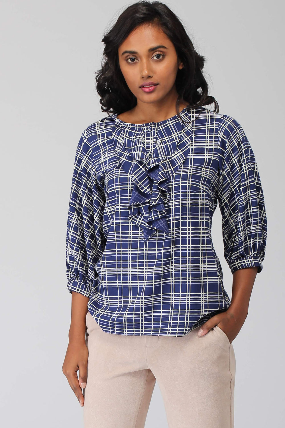 Pacific Ruffle Popover Top