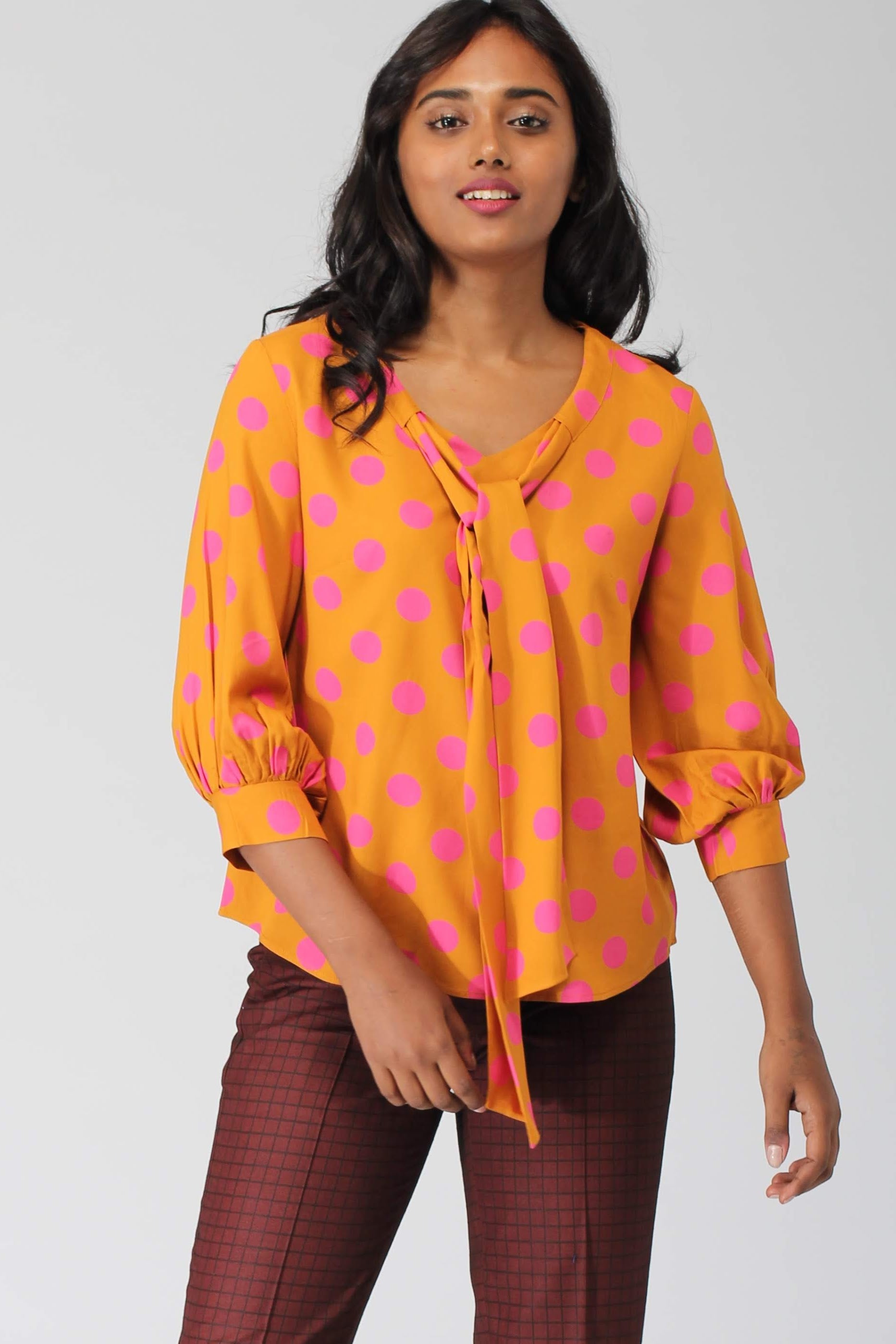 Orange sales flowy top
