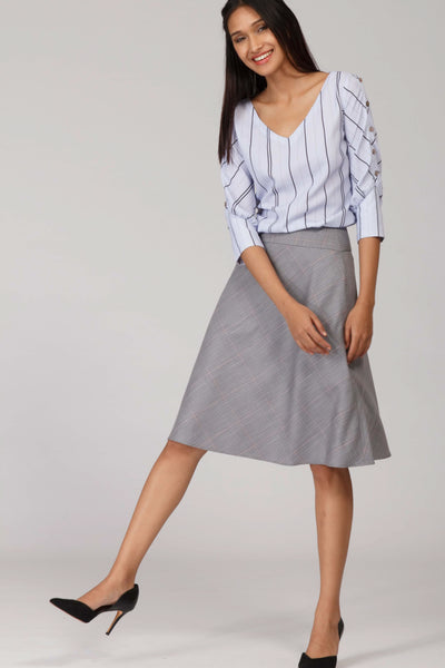 Glen Plaid A line Flowy Skirt