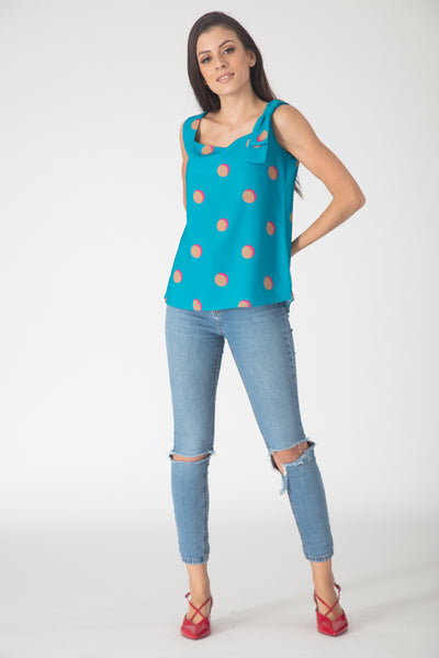 Polka Bow Top