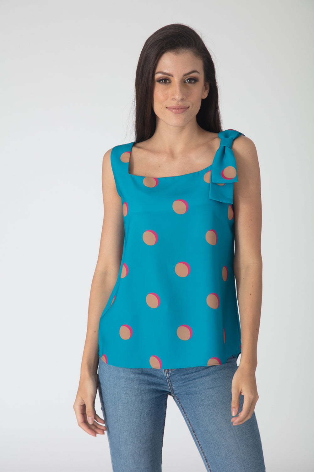 Polka Bow Top