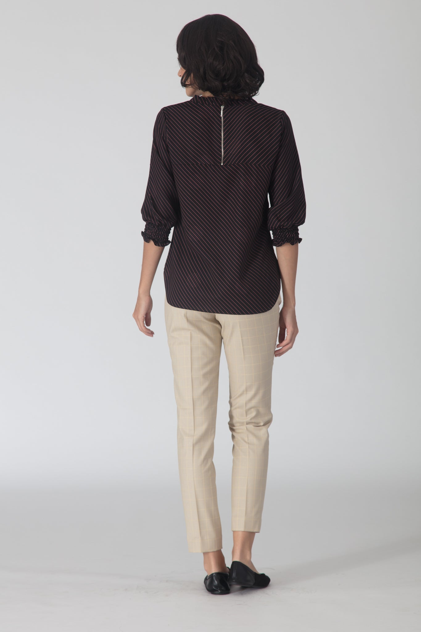 Ruffle Collar Flowy Top | Intermod Workwear