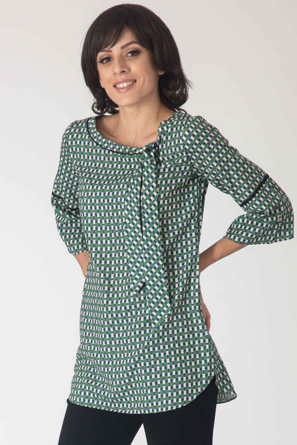 Jade Bow-tie Tunic Top