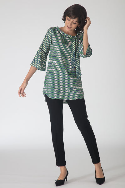 Jade Bow-tie Tunic Top