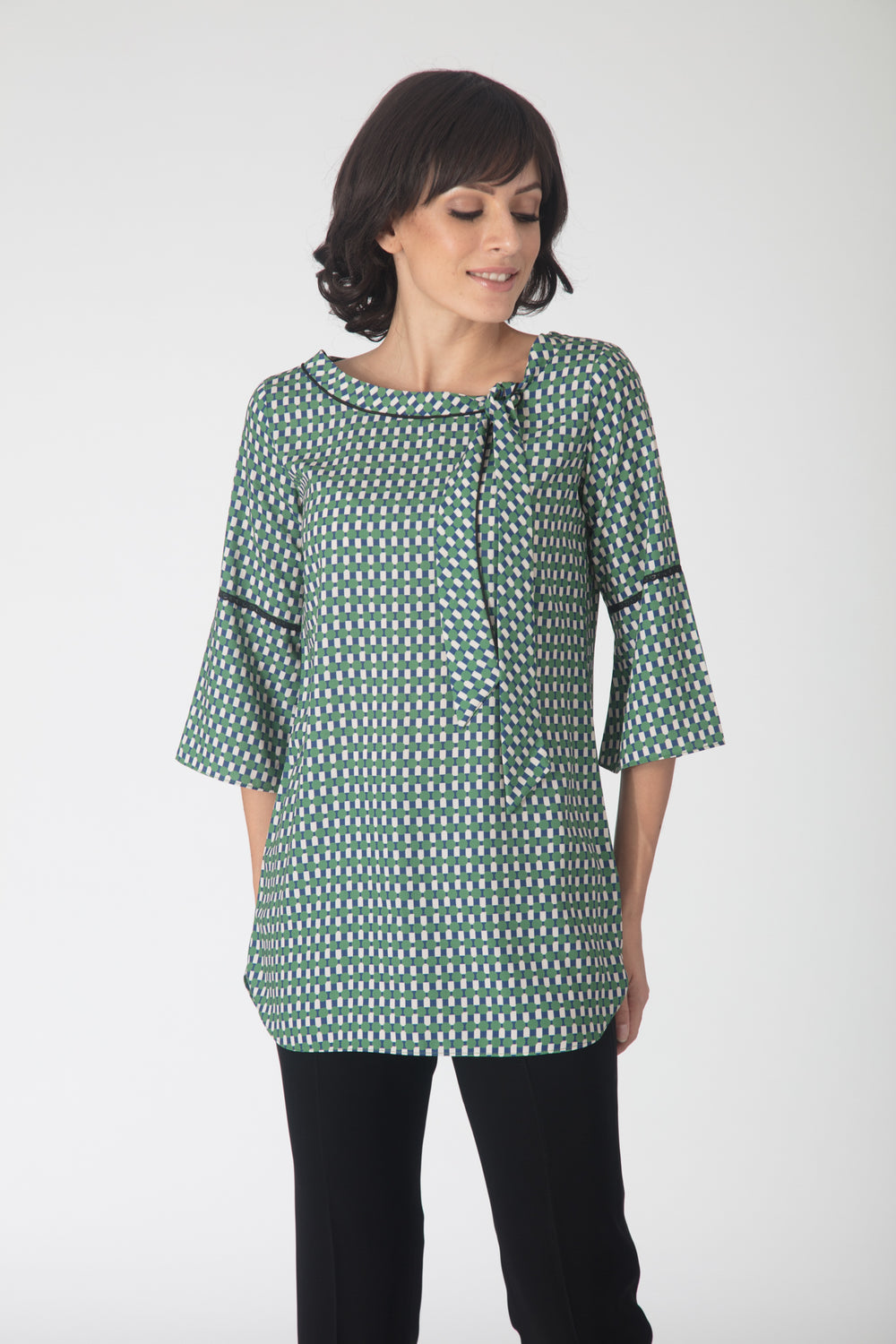Jade Bow-tie Tunic Top