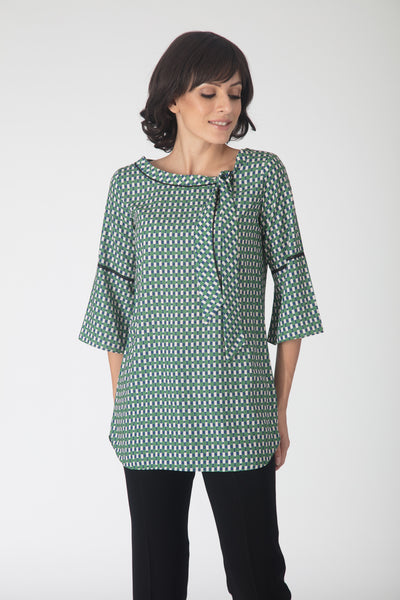 Jade Bow-tie Tunic Top