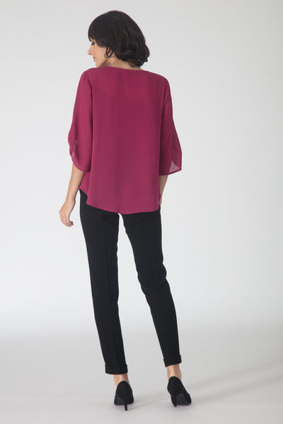 Pink Zipper front Top