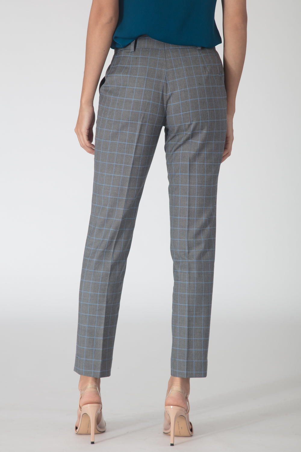 Windowpane Trousers - Grey