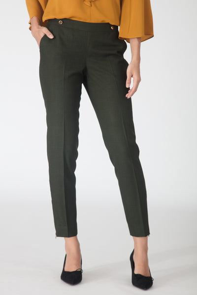 Army Green Slim fit Trousers