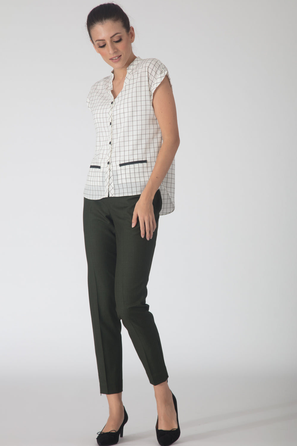 Checkered Flowy Shirt