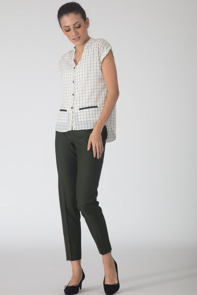 Checkered Flowy Shirt