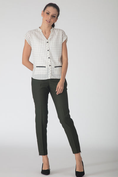 Checkered Flowy Shirt