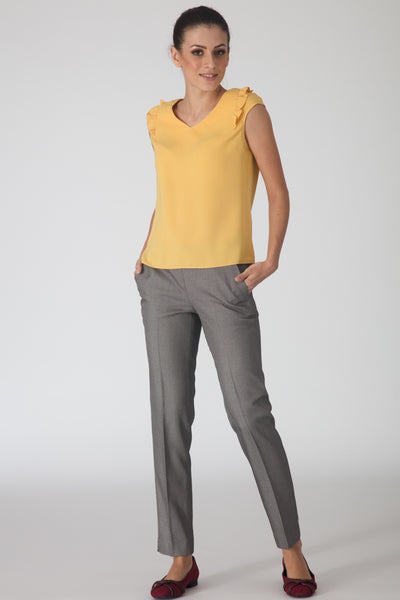 Lemon Ruffle Blouse