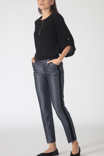 Grey Contrast Trousers