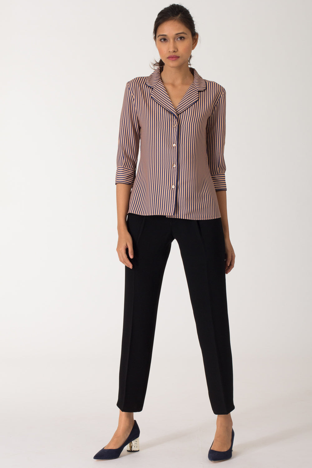 Bonita Notch Lapel Collar Shirt
