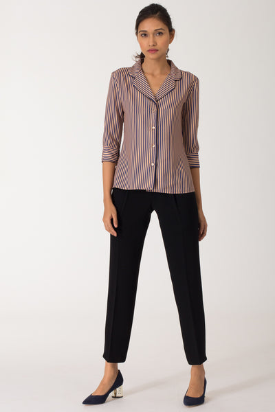 Bonita Notch Lapel Collar Shirt
