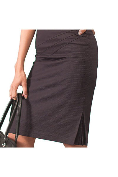Black Whisker Cotton Pintuck Skirt