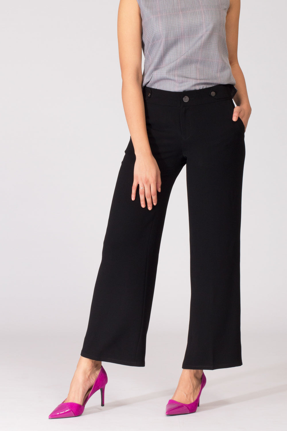 High Waist Pleated Wide Leg Pants - Cider