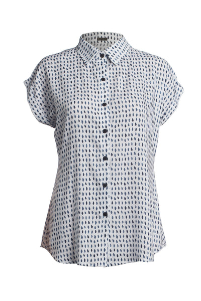 Blue Rain Flowy Shirt