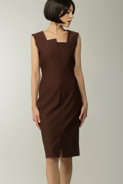 Oak Boxy Neck Dress