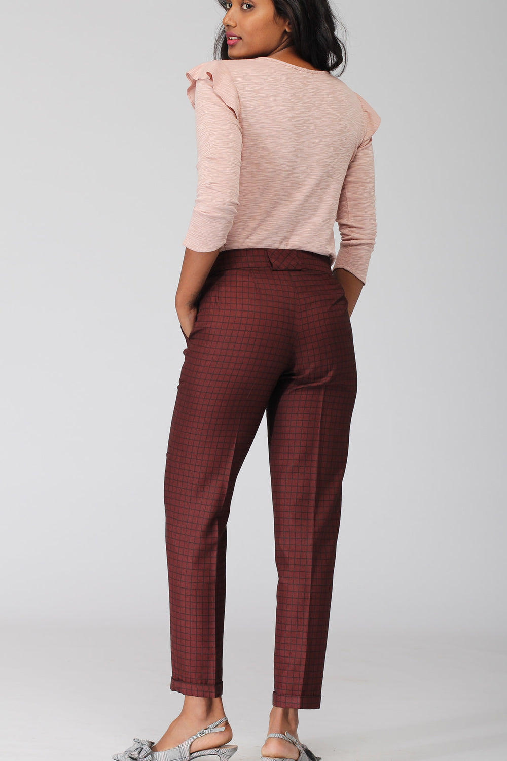 Rochelle Deep Red Cropped Pants