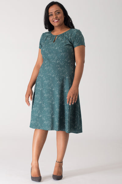 Capri Printed Fit and Flare Cotton Dress