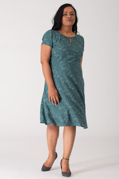 Capri Printed Fit and Flare Cotton Dress