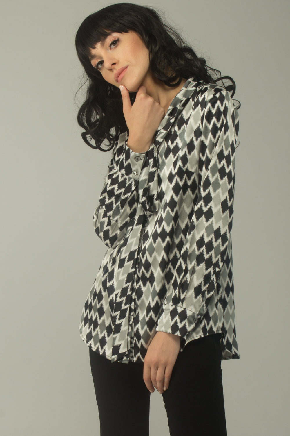 Electro Bow-Tie Satin Shirt