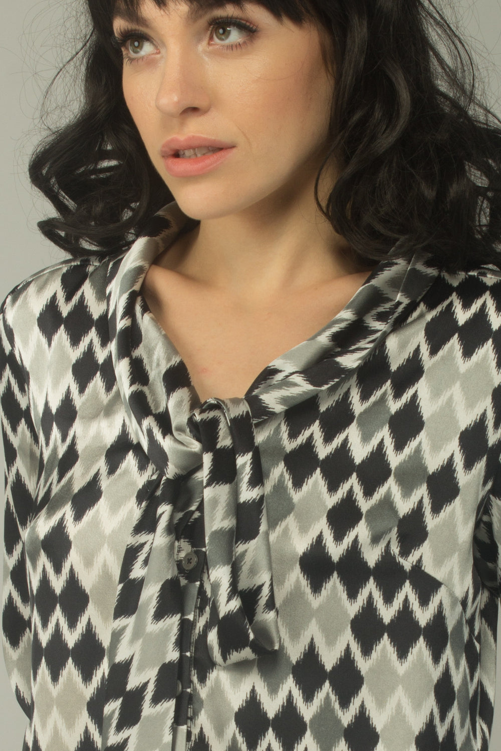 Electro Bow-Tie Satin Shirt