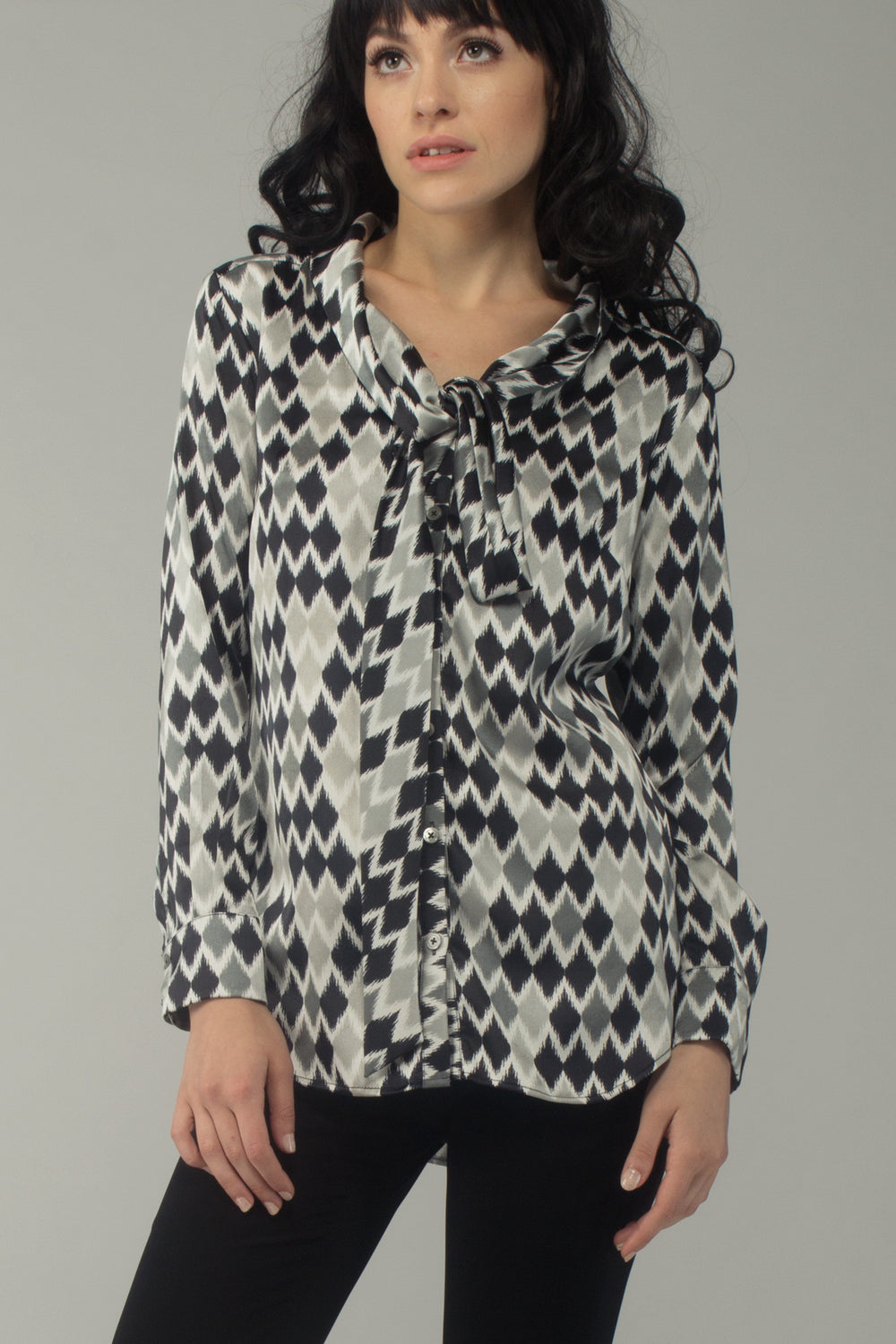 Electro Bow-Tie Satin Shirt