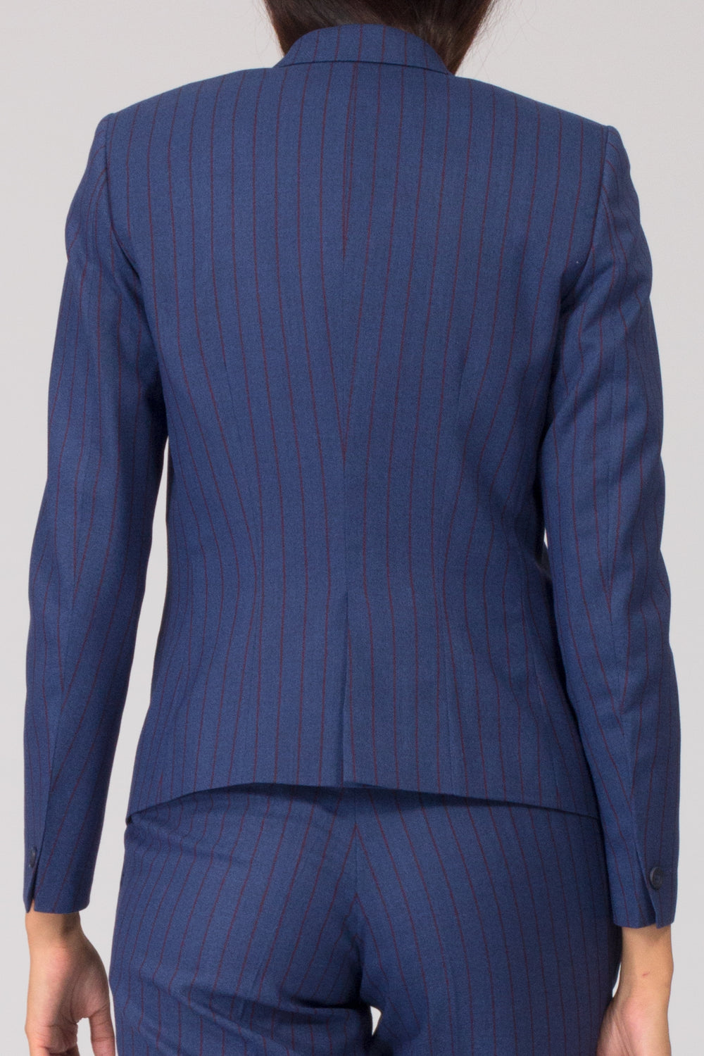 Blue Pinstripe Formal Blazer Pant Suits for Working Women. Shop for formal trousers, suits and workwear dresses at www.intermod.in