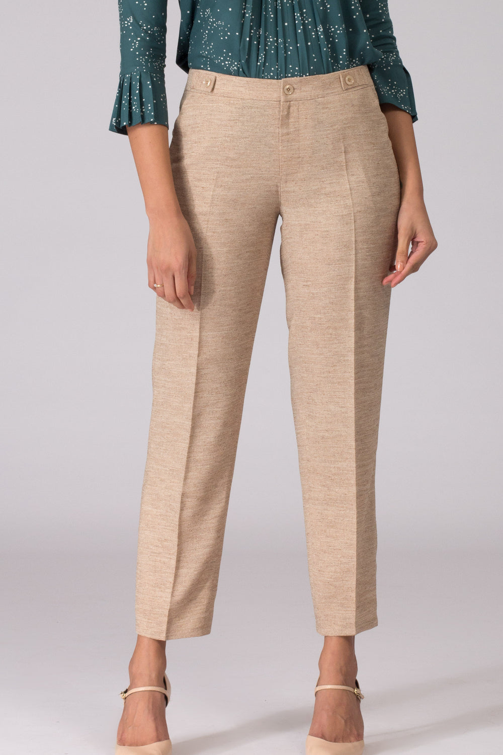 Buy Rose Taupe Color Cotton Trousers for Women  Regular Fit Cotton  Naariy