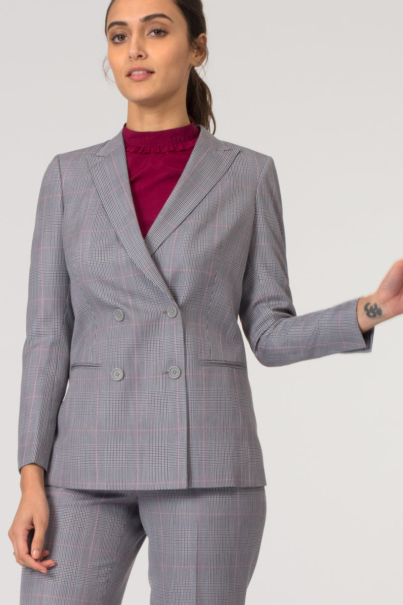 Grey Formal Blazer Suit for Working Women. Shop for stylish formal trousers and suits, professional looks at www.intermod.in