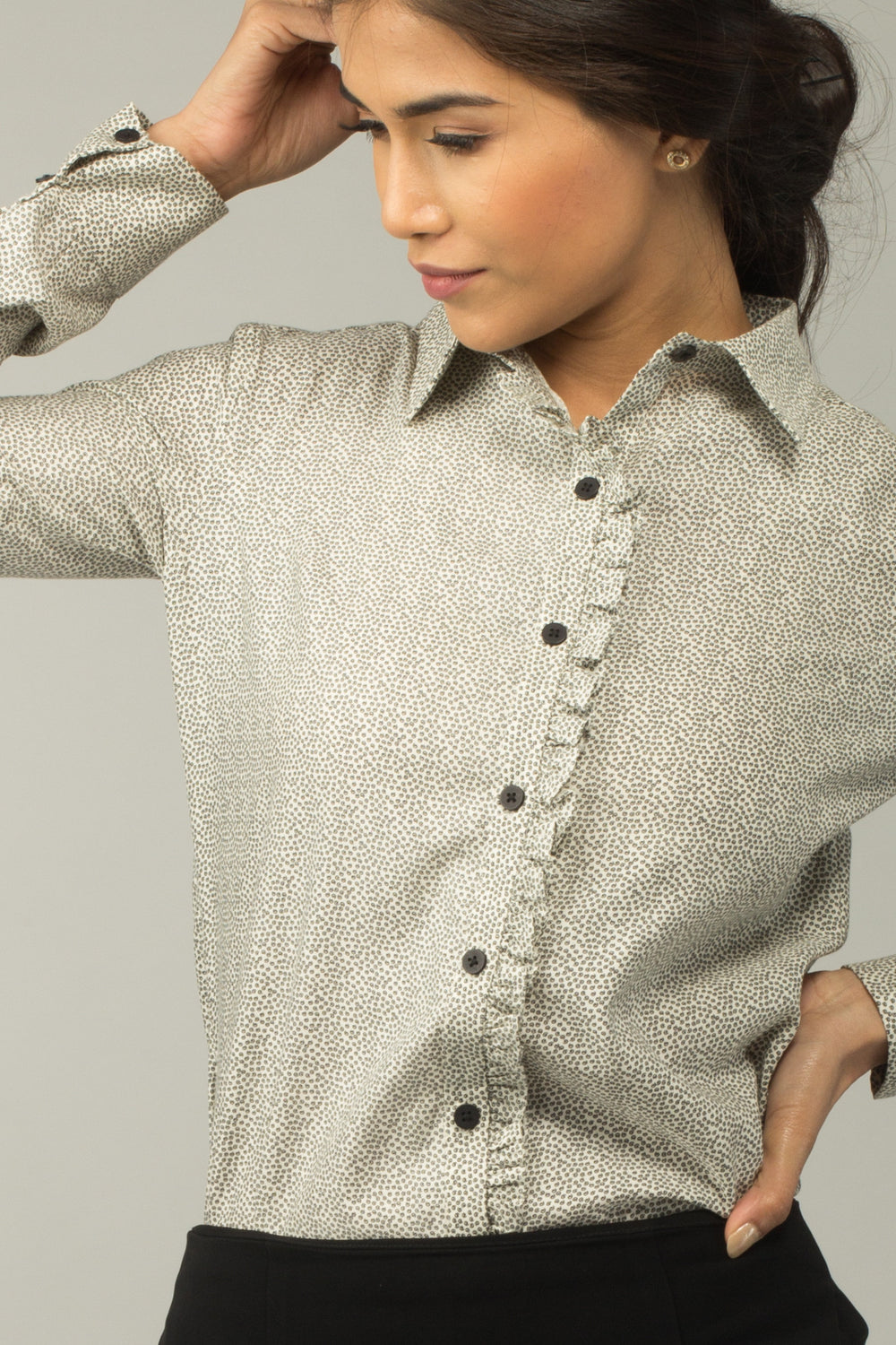 Greenwich Ruffle Cotton Shirt