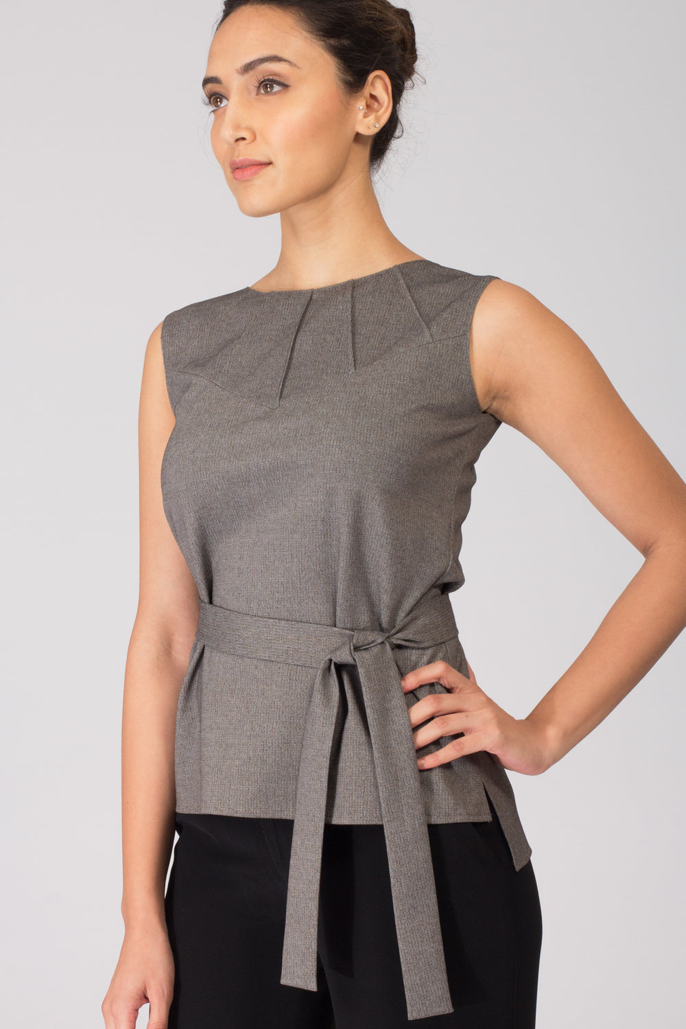 Osaka Knit Top with Removable Belt